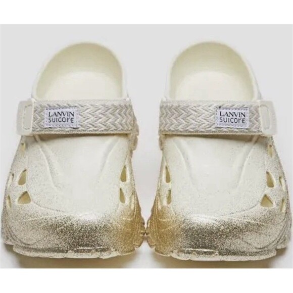 Lanvin x Suicoke Mok Curb Sandals - Size 13  White Gold - NEW In box main image 4